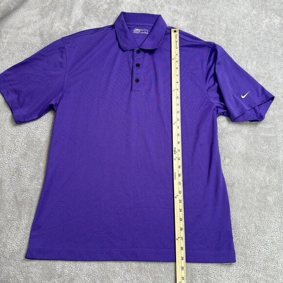 Nike Golf Men's Fit Dry Short Sleeve Polo Button Stretch Shirt Size L Purple - Picture 5 of 5